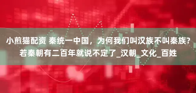 小煎猫配资 秦统一中国，为何我们叫汉族不叫秦族？若秦朝有二百年就说不定了_汉朝_文化_百姓