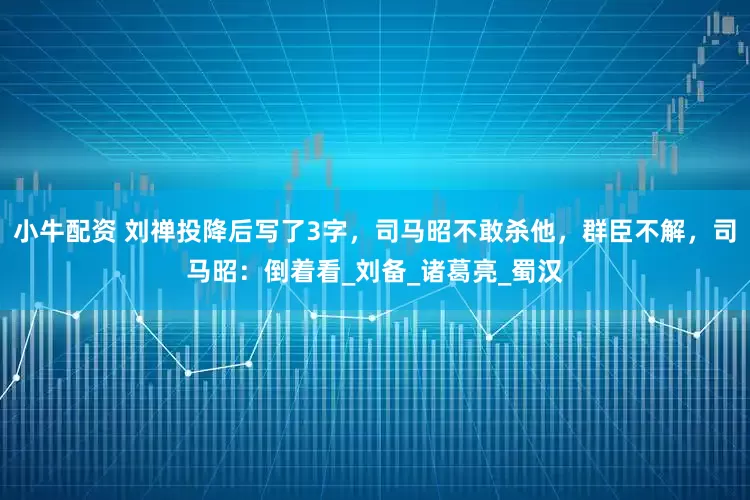 小牛配资 刘禅投降后写了3字，司马昭不敢杀他，群臣不解，司马昭：倒着看_刘备_诸葛亮_蜀汉