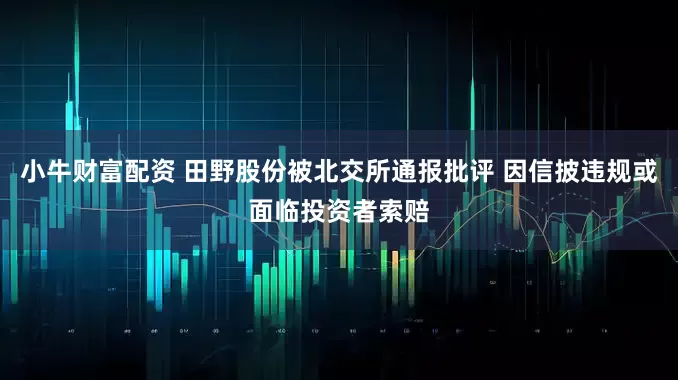 小牛财富配资 田野股份被北交所通报批评 因信披违规或面临投资者索赔
